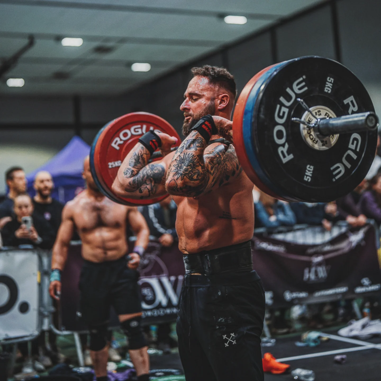 Athlete lifting a heavy barbell