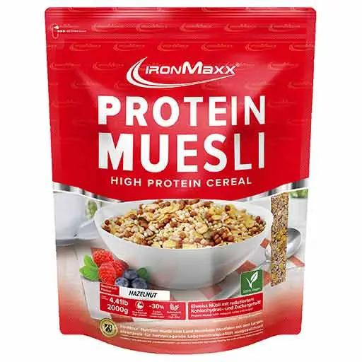 IronMaxx Protein Muesli (Hazelnut - 2000 gr) - EXP 31/01/2027